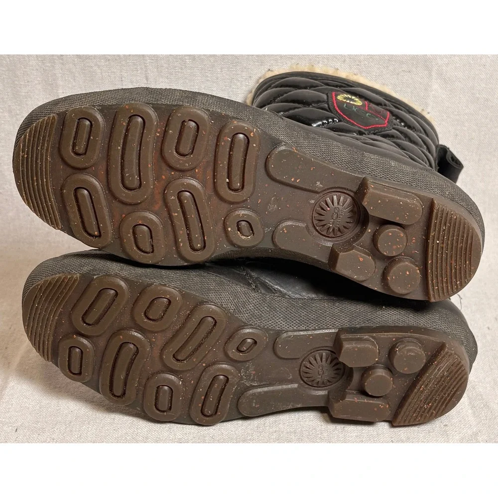 UGG Australia Bellegrade Quilted Winter Snow Waterproof Boots Black US‎ 8